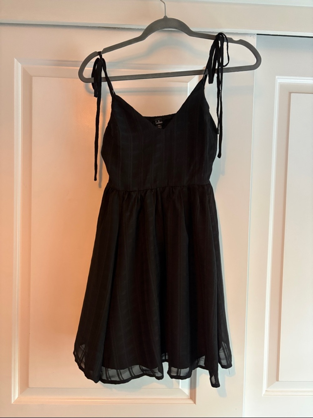 Lulu's Black Tie-Shoulder Mini Dress